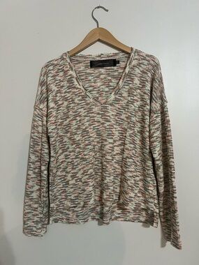 Like New Code x Mode V-Neck Marled Multicolor Women's Sweater M